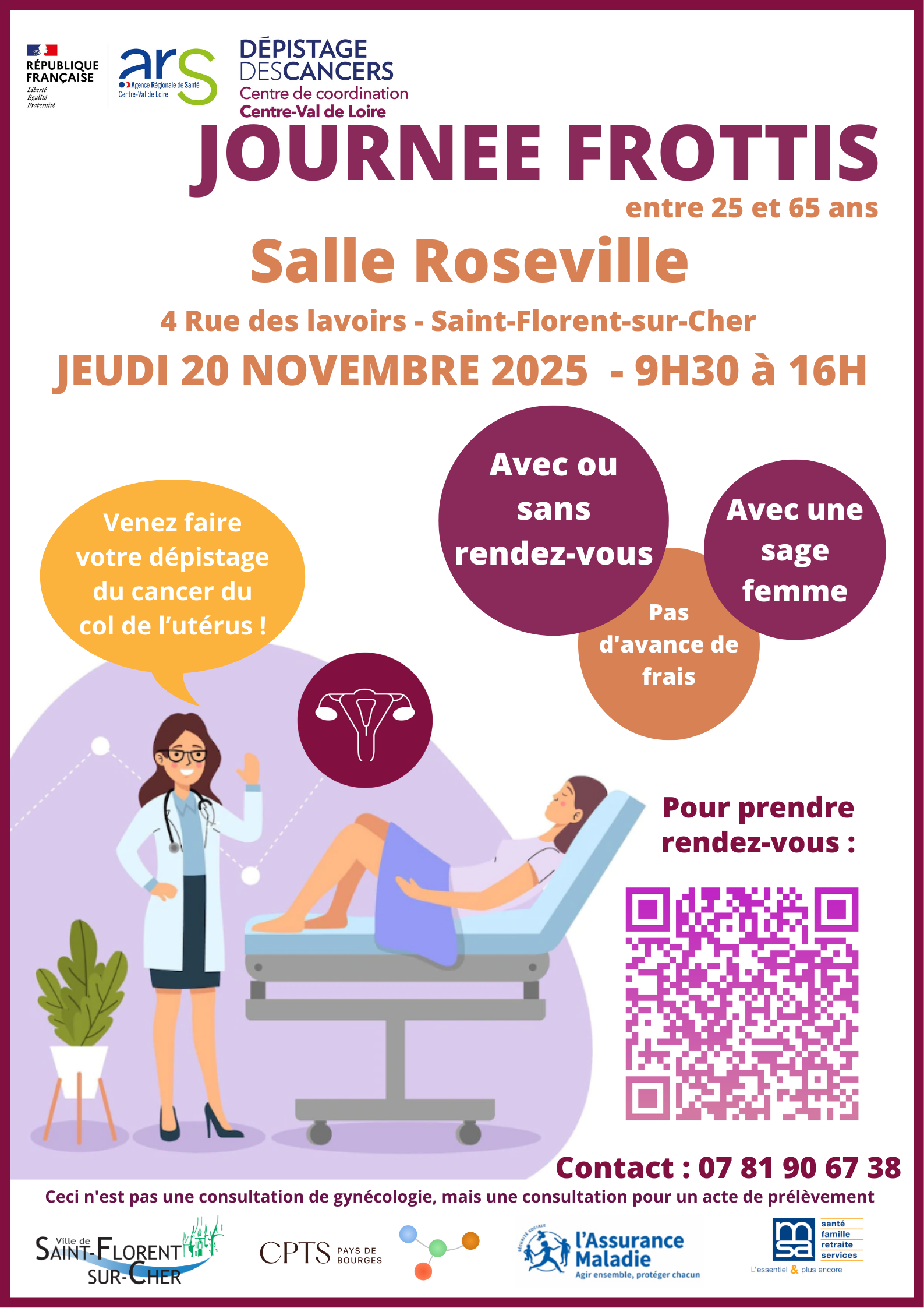 Une nouvelle journée dédiée au dépistage du cancer du col de l’utérus dans le Cher