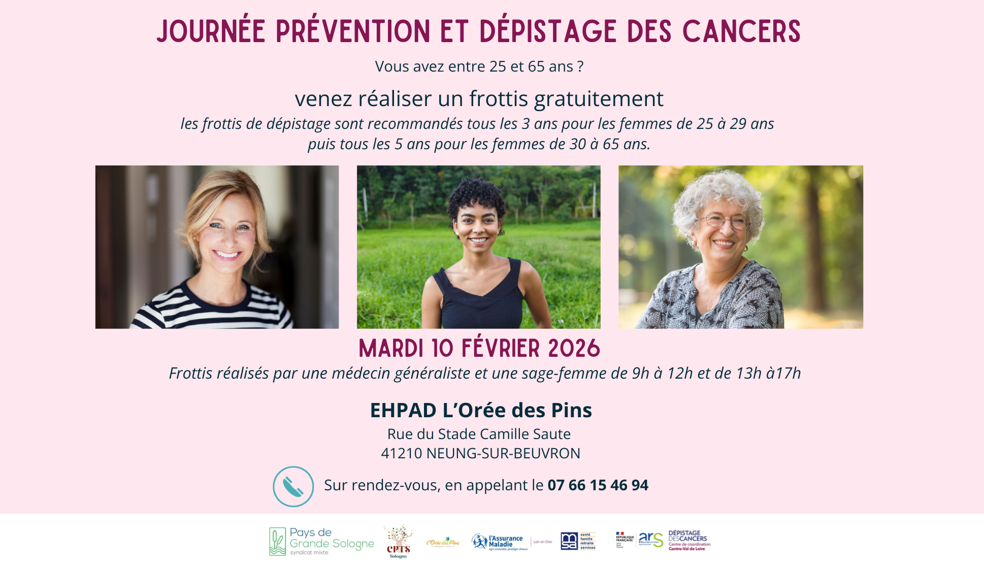 Journée frottis à Neung-sur-Beuvron (41)