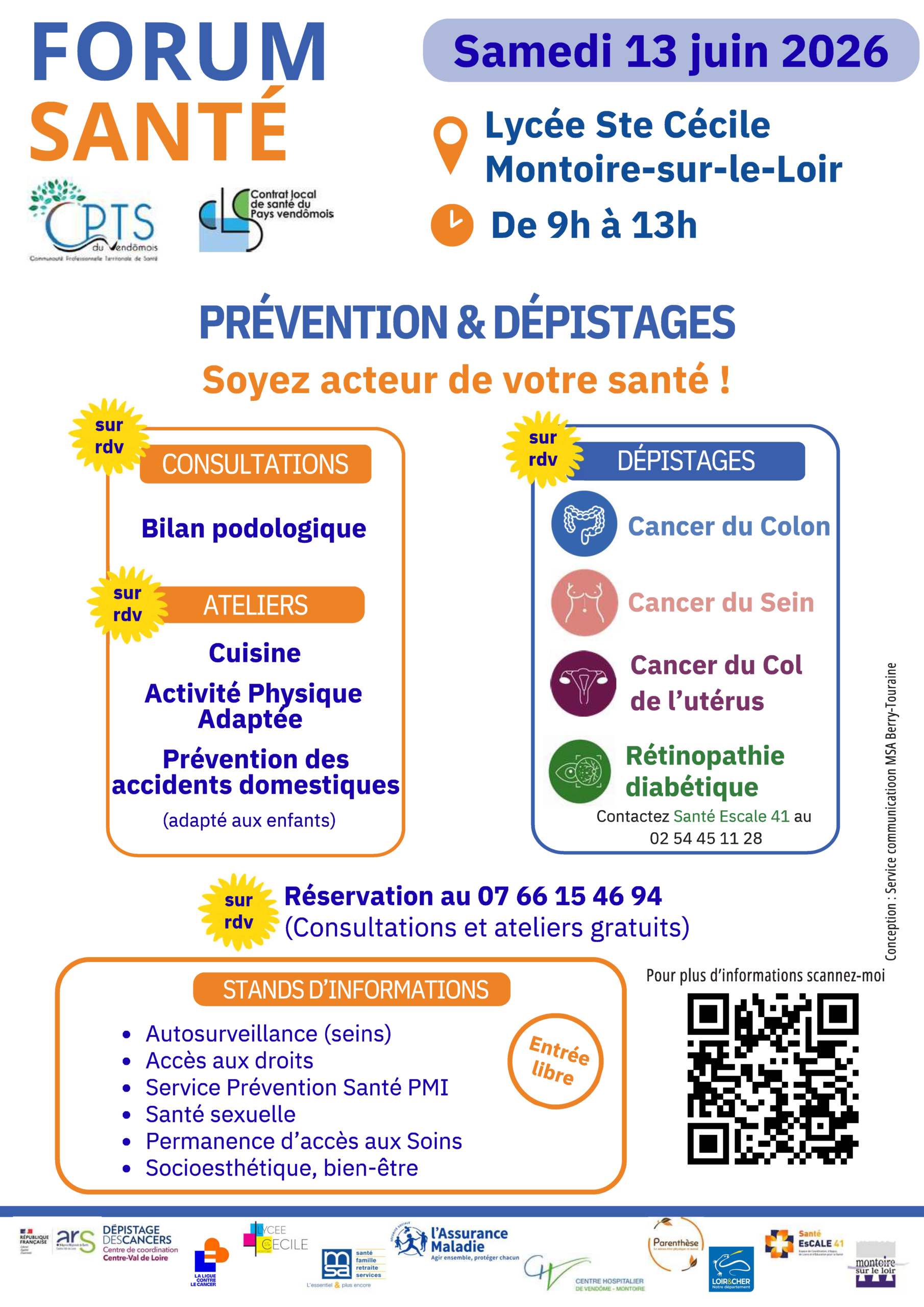FORUM SANTE PREVENTION A MONTOIRE SUR LE LOIR