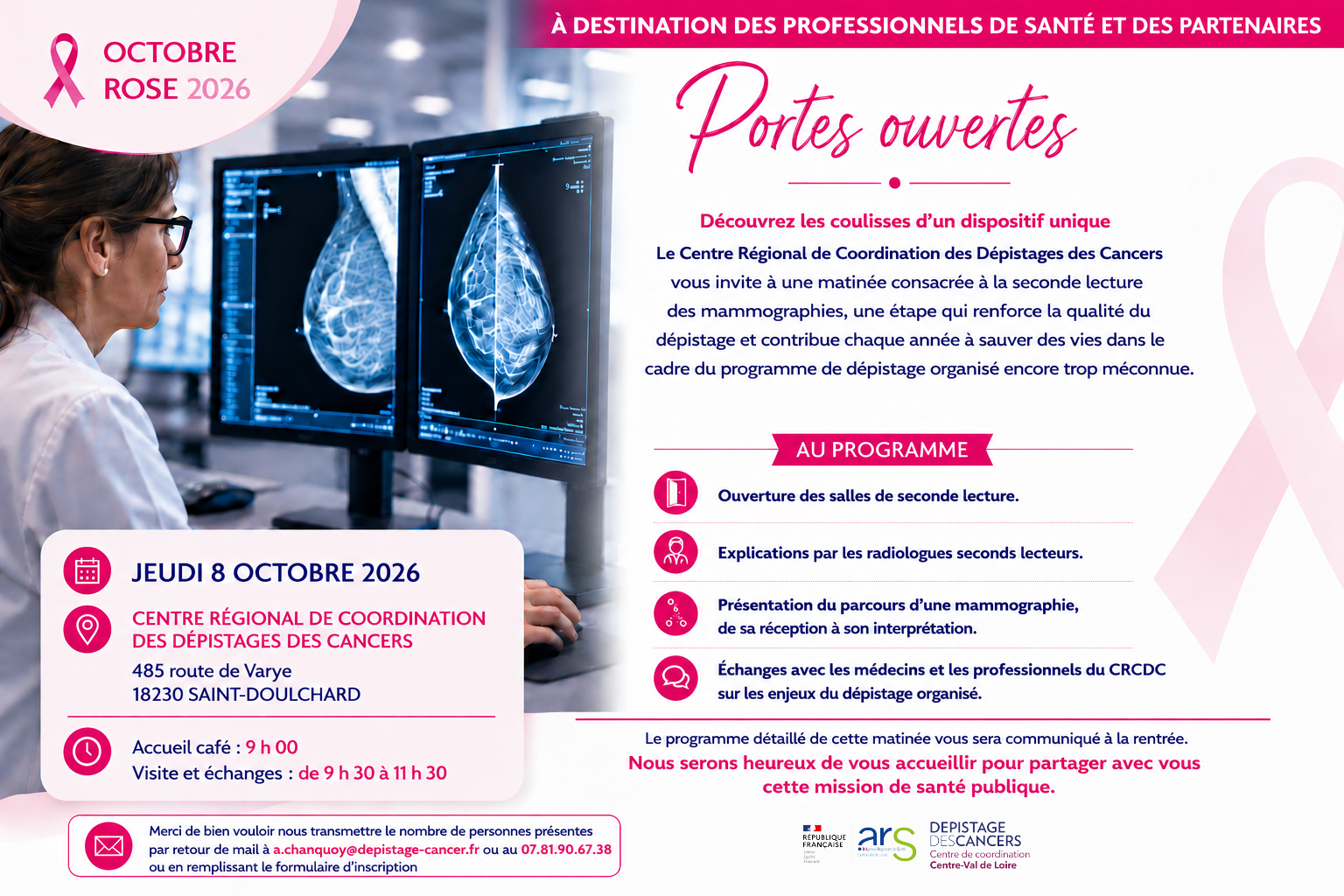 Portes ouvertes au Centre Régional de Coordination des Dépistages des Cancers Antenne 18