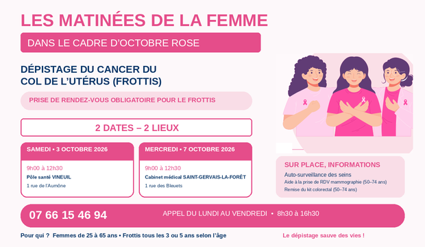 Les Matinées de la femme : deux rendez-vous pour prendre soin de votre santé